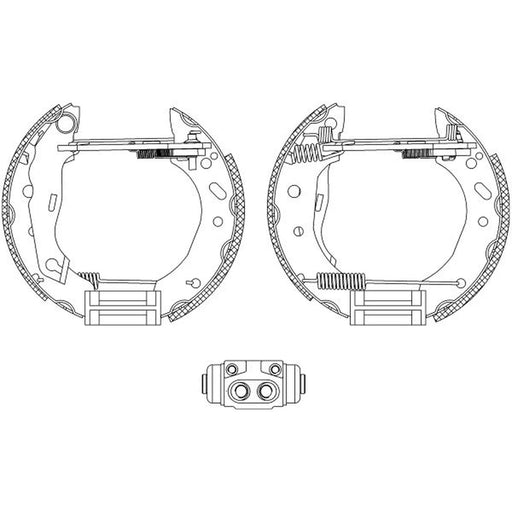 Mintex Brake Shoe Set Axle Kit fits Ford Courier Hatchback 1998-2002 1.4