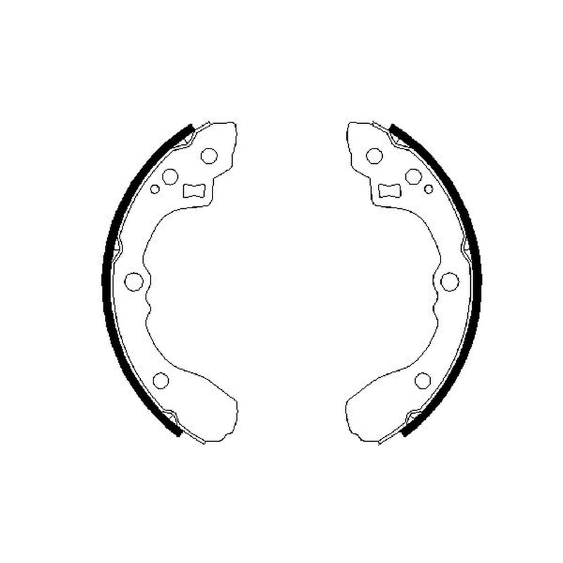 Bosch Brake Shoe Set Axle Kit fits Kia Rio I 2000-2005 1.3 1.5