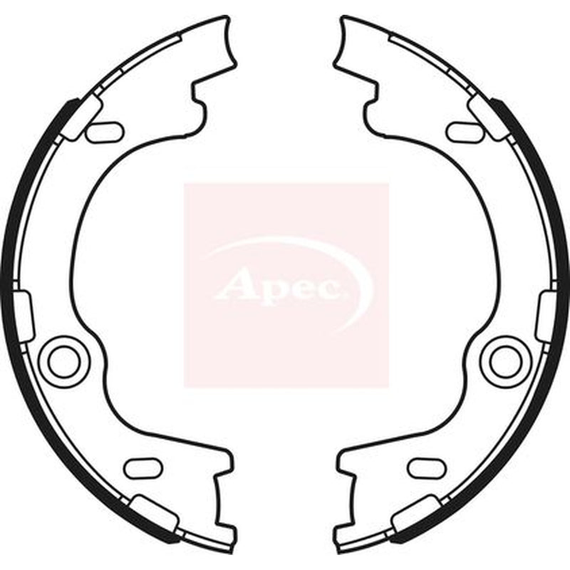 Apec Parking Brake Shoe Set fits Hyundai I30 2007-2012 1.4 1.6 2.0