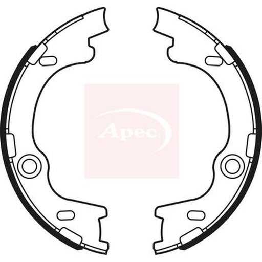 Apec Parking Brake Shoe Set fits Hyundai I30 2007-2012 1.4 1.6 2.0
