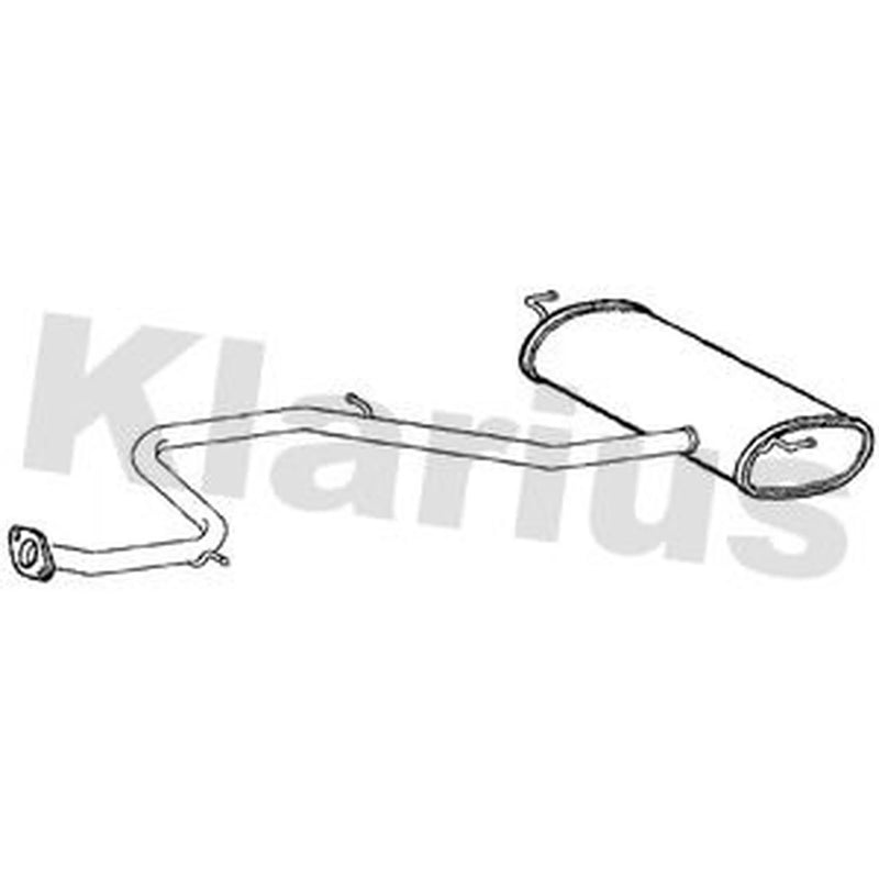 Klarius Box With Tail Pipe Rear fits Toyota C-Hr 2016 on 1.8