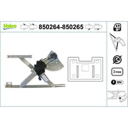 Valeo Electric Window Regulator Lifter Right Front 850265