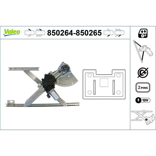 Valeo Electric Window Regulator Lifter Left Front 850264
