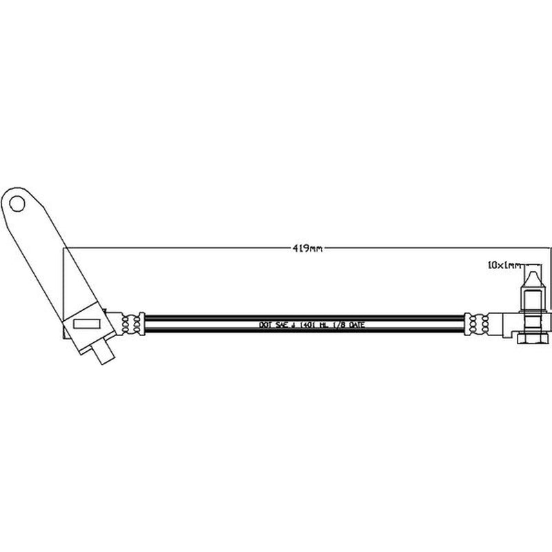Juratek Brake Hydraulic Hose Line Front Right fits Ford Transit 2000-2006 2.0