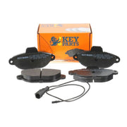 Key Parts 4 x Front Brake Pad Set fits Fiat 500 2007 on 1.2