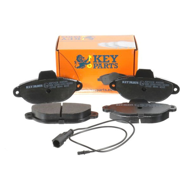 Key Parts 4 x Front Brake Pad Set fits Fiat 500 2007 on 1.2
