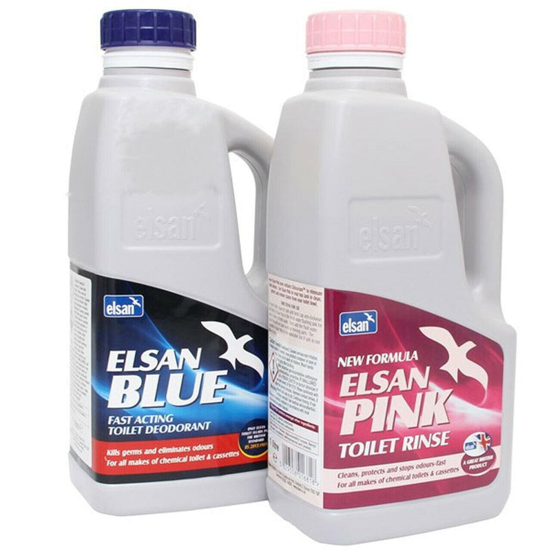 Elsan Blue 1L & Pink 1L Chemical Toilet Cleaner Elsan  - Dynamic Drive