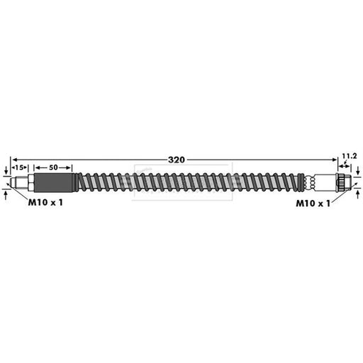 Borg & Beck Brake Hydraulic Hose Line Front Right BBH6837