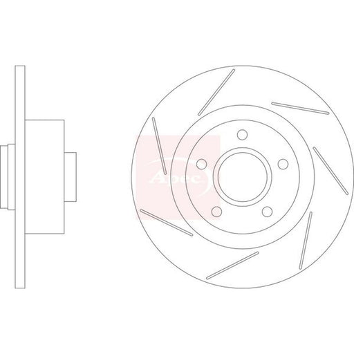 Apec 2 x Slotted Brake Discs fits Renault Megane III 2008-2016 2.0