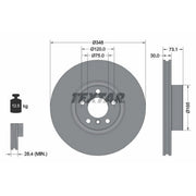 Textar 2 x Front Vented Brake Discs 92320505