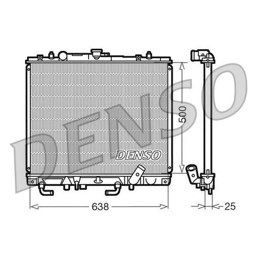 Denso Engine Radiator fits Mitsubishi Challenger / Shogun Sport I 1998 on 2.5