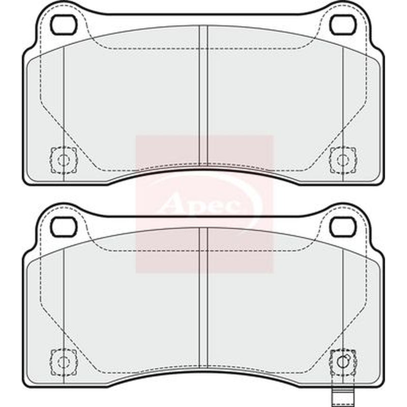 Apec Rear Brake Pad Set fits Nissan Gt-R 2007-2012