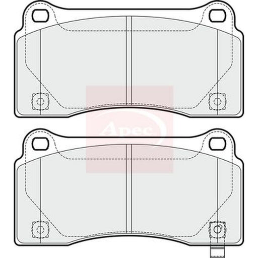 Apec Rear Brake Pad Set fits Nissan Gt-R 2007-2012