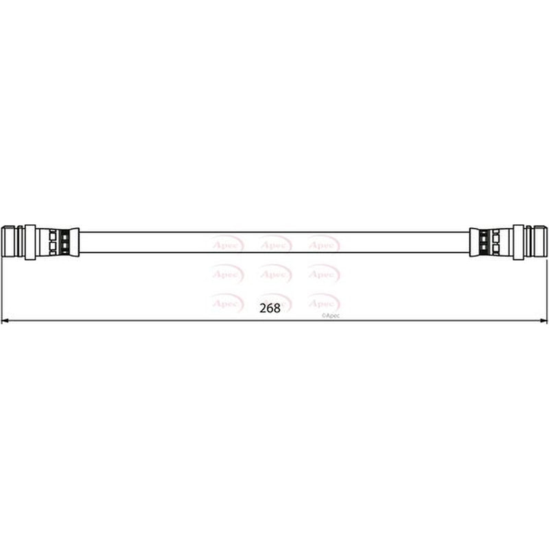 Apec Brake Hydraulic Hose Line Rear fits Skoda Yeti 2009-2017