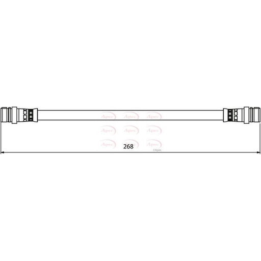 Apec Brake Hydraulic Hose Line Rear fits Skoda Yeti 2009-2017