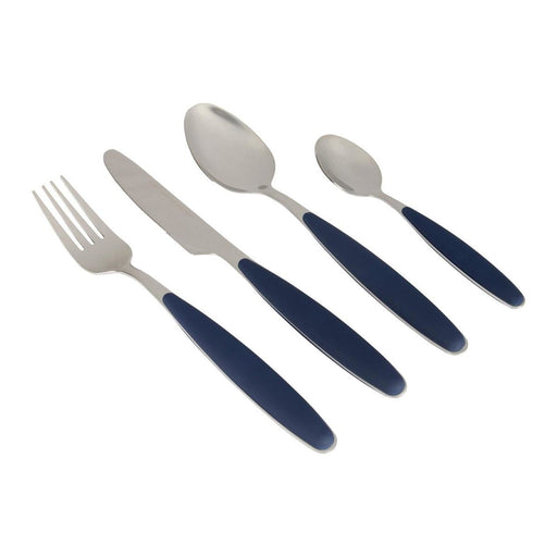 Gimex Cutlery Navy Blue Soft Touch Handle 16 Pieces Gimex - Dynamic Drive