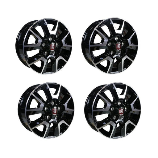 AG Light Alloy Trim Set Black Silver 16 Inch AG - UK Camping And Leisure