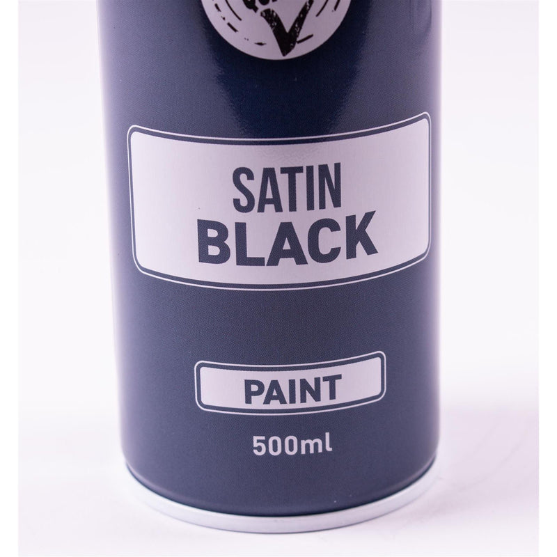 4 X Autotek Satin Black Paint Spray Aerosol 500Ml High Coverage Satin Black Autotek - Dynamic Drive