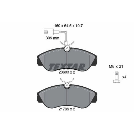 Textar Front Brake Pad Set 2360301