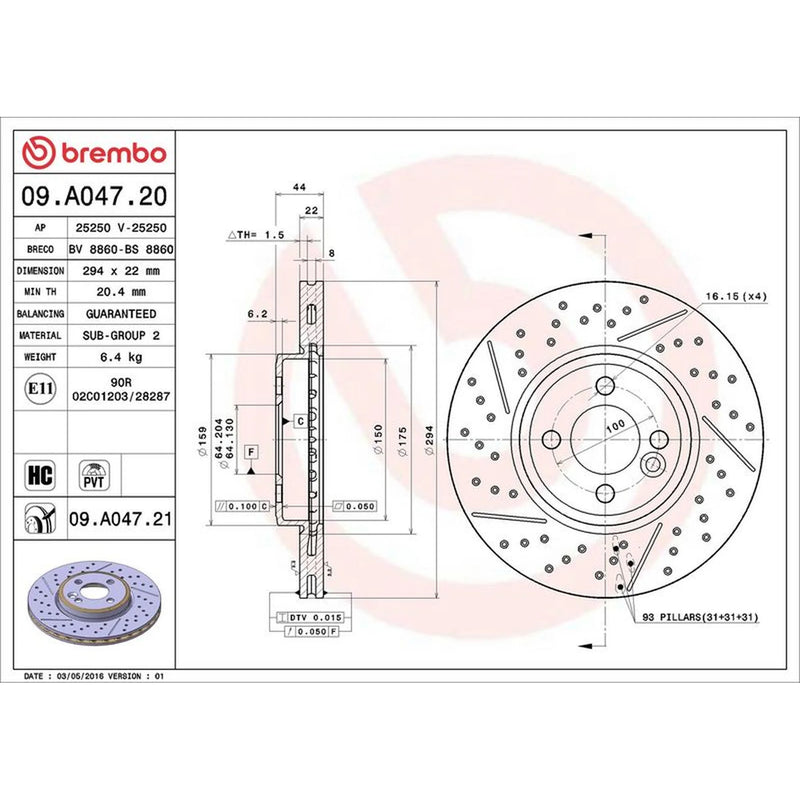 Brembo Front / & Rear / Brake Discs & Pads fits Mini Mini 2006-2012