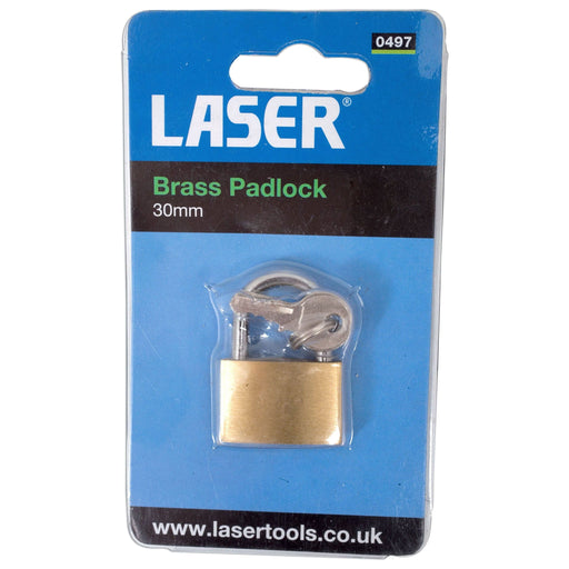 Laser Brass Padlock 30mm 0497 Laser - Dynamic Drive