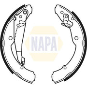 NAPA Brake Shoe Set Axle Kit fits Seat Inca 1995-2003 1.4 1.9