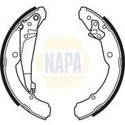 NAPA Brake Shoe Set Axle Kit NBS1036