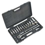 Siegen by Sealey Socket Set 35Pc 1/2Inchsq Drive 6Pt Walldrive Metric Siegen by Sealey - Dynamic Drive