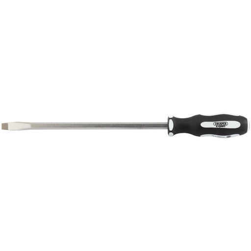 Draper 'Pound Thru' Plain Slot Soft Grip Screwdriver, 10 x 250mm 35186 Draper - Dynamic Drive