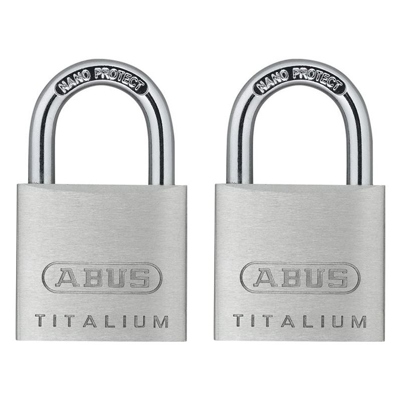 Abus Mechanical 64TI/30mm TITALIUM™ Padlock Carded Twin Pack ABUS Mechanical - Dynamic Drive