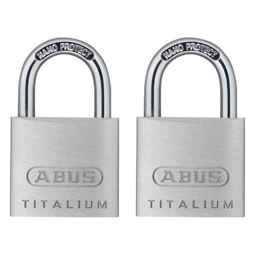Abus Mechanical 64TI/30mm TITALIUM™ Padlock Carded Twin Pack ABUS Mechanical - Dynamic Drive