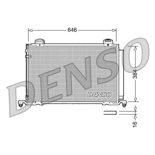 Denso Air Conditioning Condenser fits Toyota Avensis 2003-2008 1.6 1.8 2.0 2.4