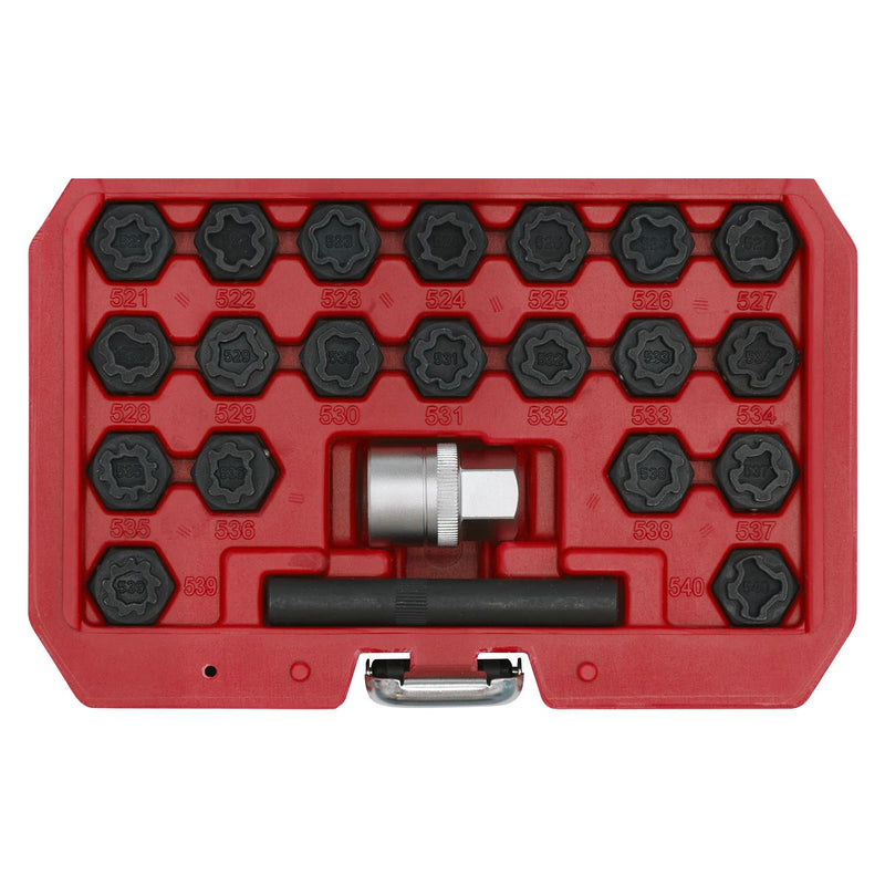 Sealey Locking Wheel Nut Key Set 22pc VAG SX220 Sealey - Dynamic Drive