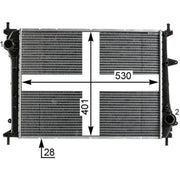 Mahle Engine Radiator fits Fiat Multipla 1999-2010 1.9