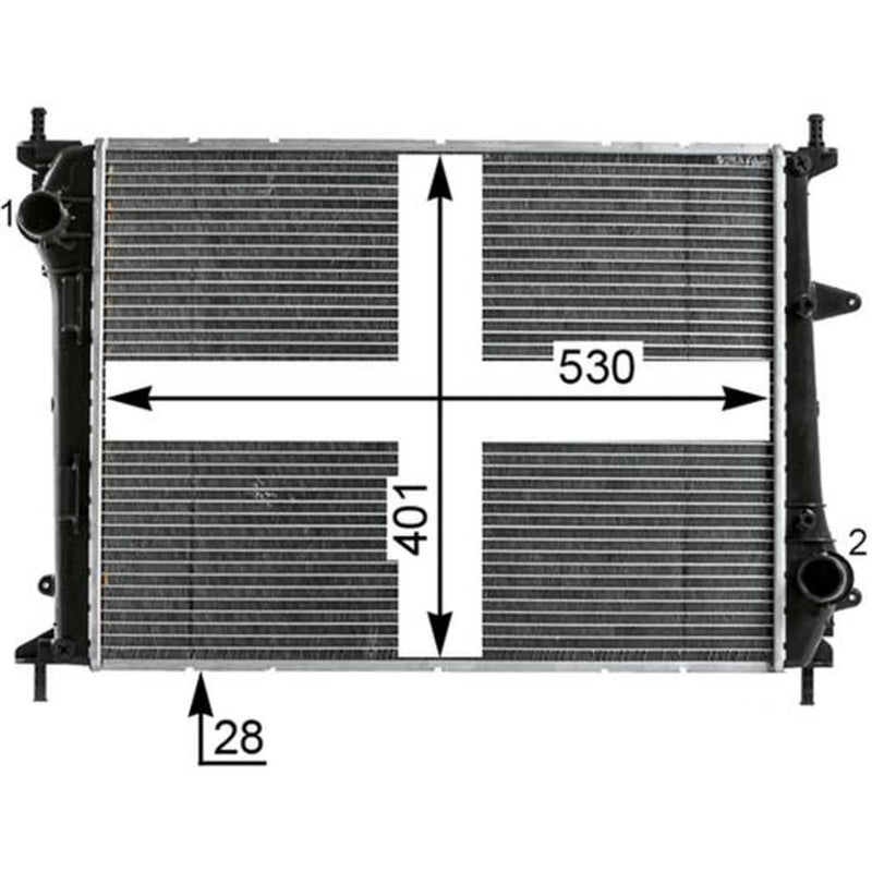 Mahle Engine Radiator fits Fiat Multipla 1999-2010 1.9