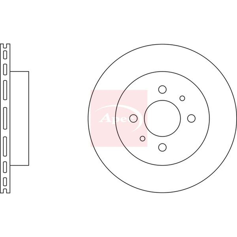 Apec Front Brake Vented Discs & Pads fits Suzuki Ignis I 2000-2005 1.3 1.5