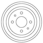 Abtex Brake Drum Assembly Rear fits Fiat 500 2007 on 1.2 1.3