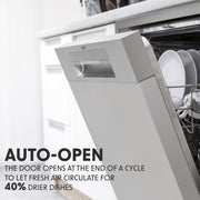 Baridi Regular Sized Freestanding Dishwasher 60cm Wide 14 Place Settings Silver Baridi - Dynamic Drive
