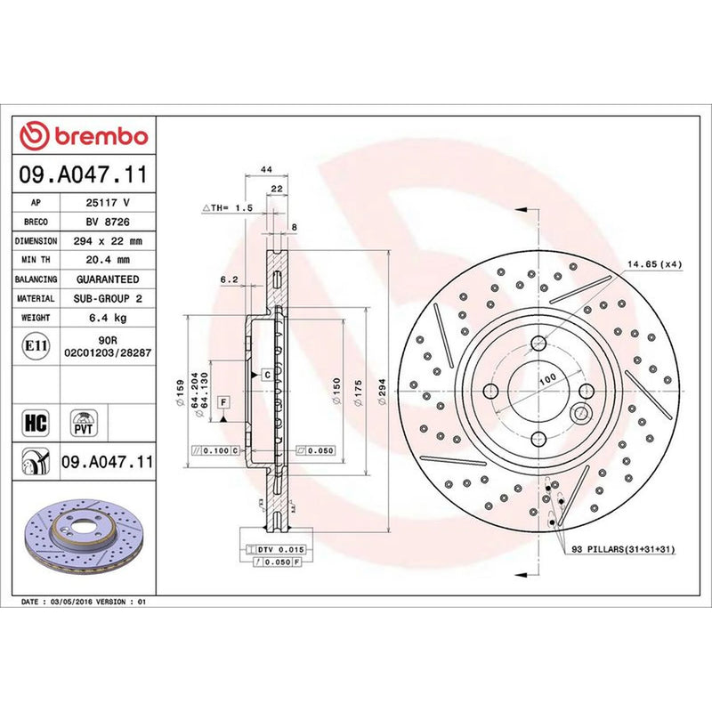 Brembo Front / & Rear / Brake Discs & Pads fits Mini Mini 2006-2010
