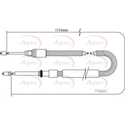 Apec Handbrake Cable Right Rear CAB1042