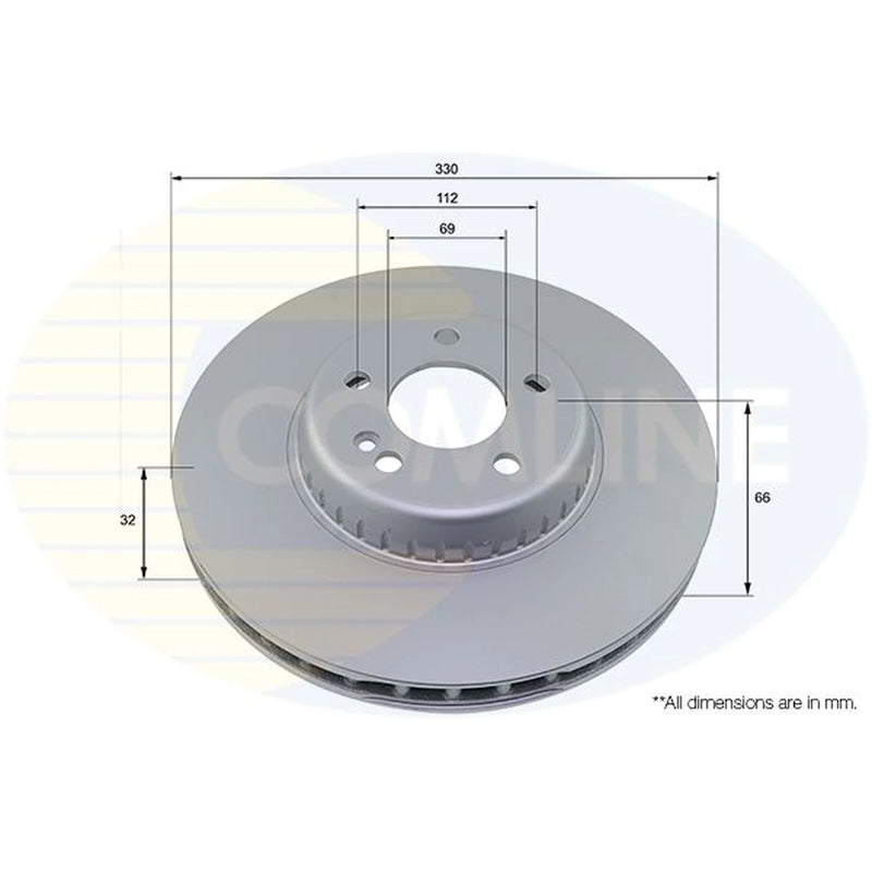 Comline Front & Rear Brake Discs & Pads fits Mercedes-Benz C-Class 2014-2021