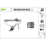 Valeo Electric Window Regulator Lifter Right Front 851633
