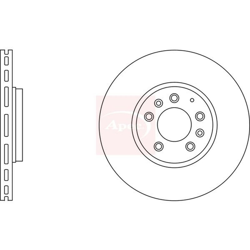 Apec 2 x Vented Brake Discs fits Mazda 6 2005-2007 2.3