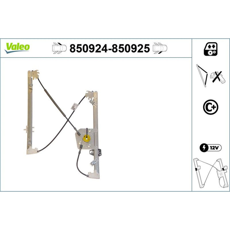 Valeo Electric Window Regulator Lifter Left Front 850924