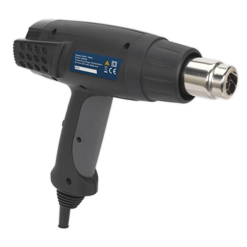 Sealey Hot Air Gun 1800W 3-Speed 50/420/650ïC HS100 Sealey - Dynamic Drive