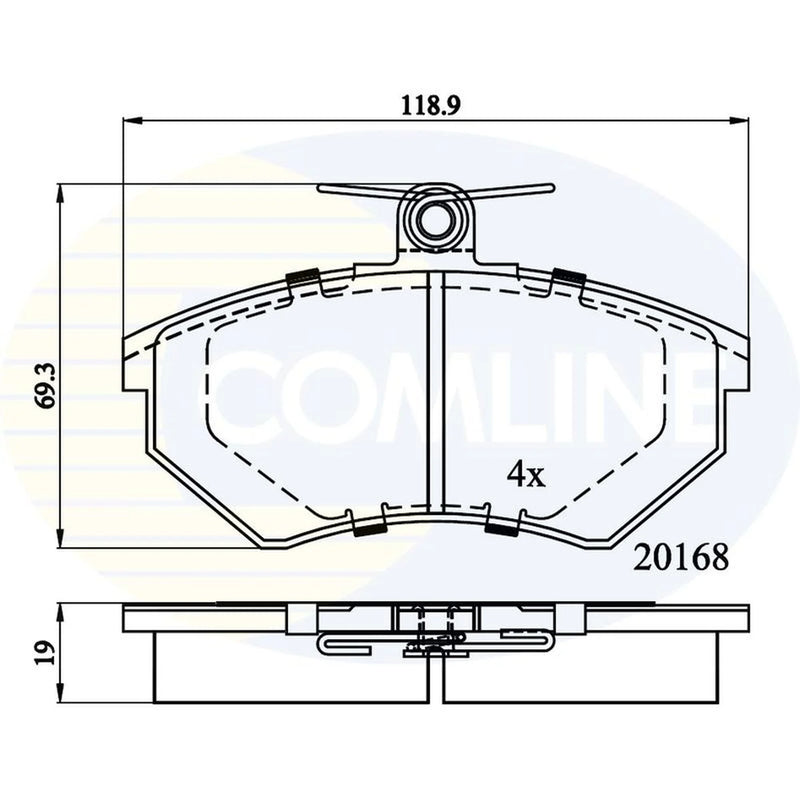 Comline Front & Rear Brake Discs & Pads fits Audi A4 B5 1994-2001 1.6 1.9