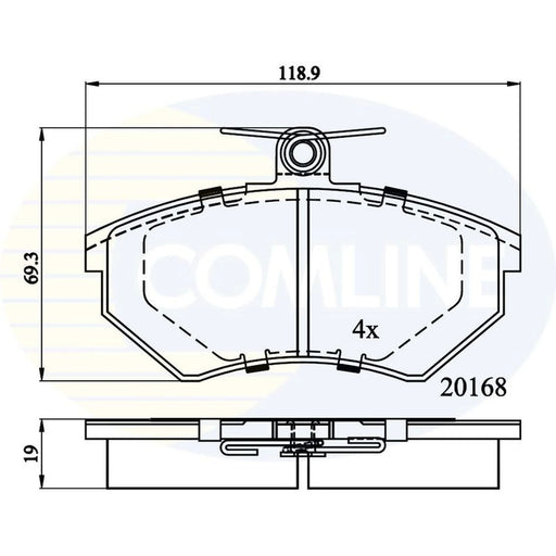 Comline Front & Rear Brake Discs & Pads fits Audi A4 B5 1994-2001 1.6 1.9