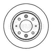 Borg & Beck Front & Rear Brake Discs & Pads fits Kia Clarus 1996-2001 1.8 2.0