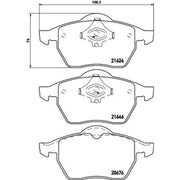 Mintex Front Brake Pad Set fits Audi A4 B5 1994-2001 1.6 1.8 1.9 2.4 2.5 2.6