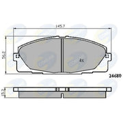 Comline 4 x Front Brake Pad Set fits Toyota Hiace IV 2006-2012 2.5